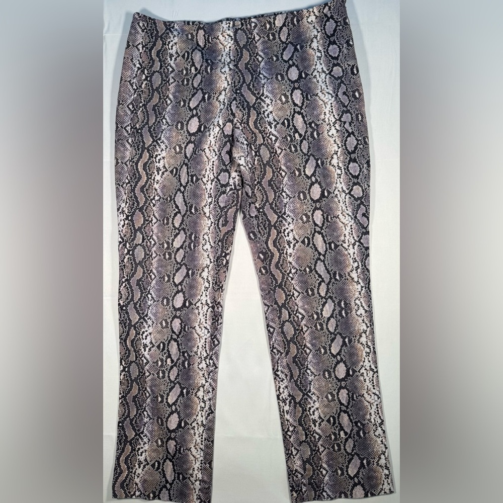 Michael by Michael Kors Black, purple and Gray Snake crop Print Pants